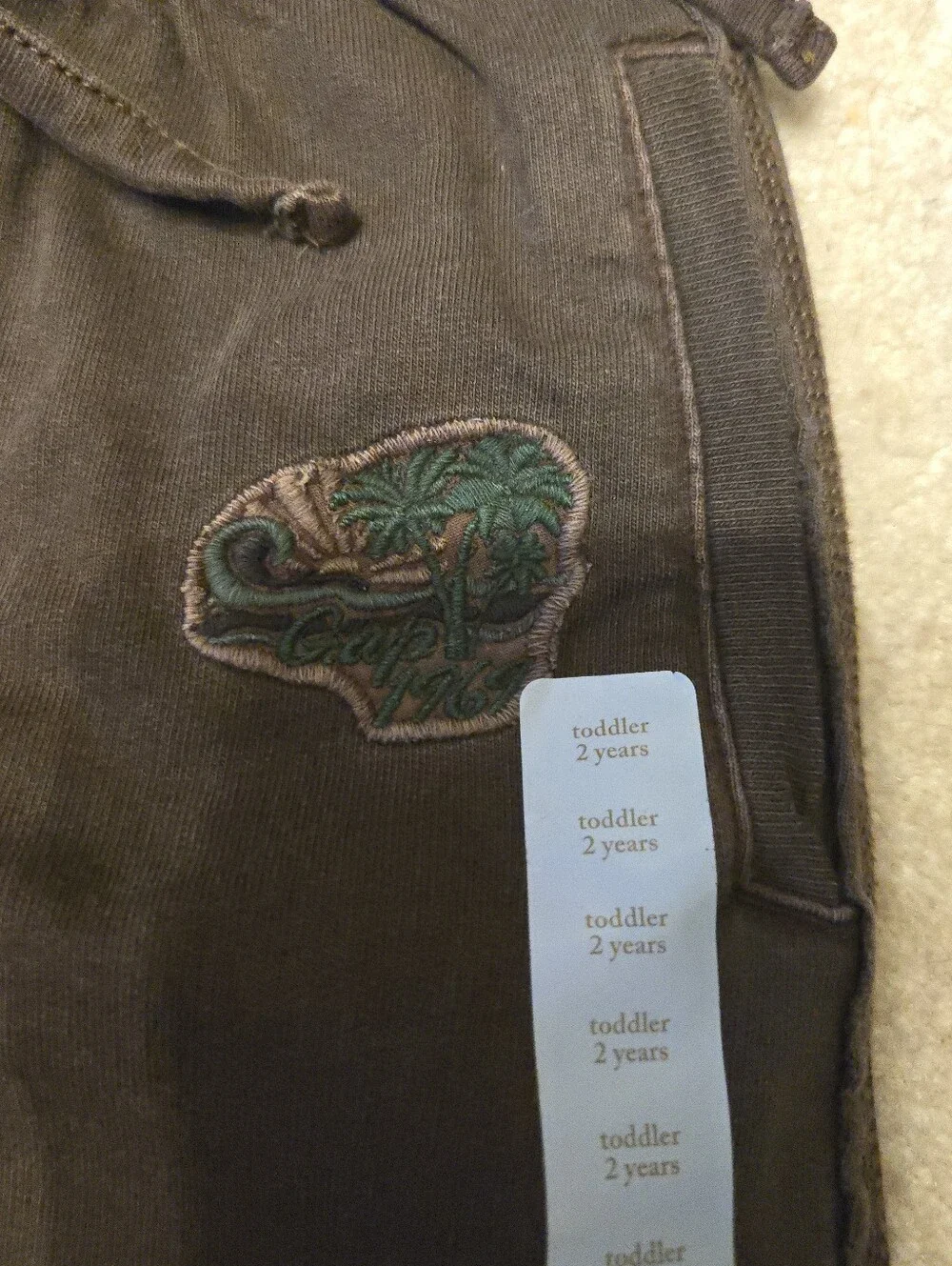 NWT Baby GAP Brown Shorts w/Palm Tree Size 2T